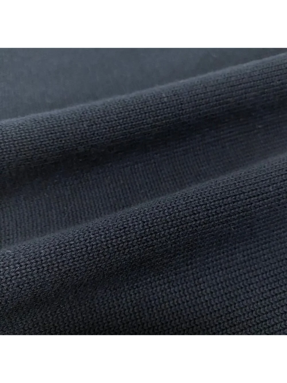 Chanel Vintage Knit Skirt Pencil Knee-Length Navy Cotton